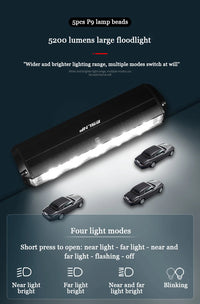 Éclairage avant pour vélo, 5200 lumens, 8000 mAh, étanche, lampe torche pour vélo de route rechargeable par USB, accessoires et équipement de cyclisme