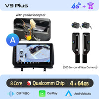 Junsun Qualcomm 8-Core 360 Camera Wireless CarPlay Android Auto Car Radio for Renault Clio 3 2005-2014 GPS Multimedia