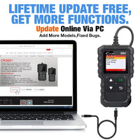 LAUNCH X431 CR3001 Outil de diagnostic OBD2 complet pour voiture, lecteur de codes professionnel, scanner, vérification moteur, mise à jour gratuite pk ELM32