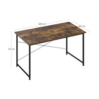 Bureau d'ordinateur WOLTU avec structure en métal, table de travail moderne et spacieuse pour la maison, le bureau ou la chambre. Idéal pour écrire, étudier ou jouer.