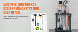 SucceBuy 10 fentes organisateur d'outils de jardin de cour outil à Long manche/frenouille/tour de chambre support de support de rangement pour l'organisation du Garage