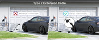 dé Câble d'extension de type 2 pour station de charge Wallbox, chargeur EV, compatible avec toutes les prises de charge de type 2, 11kW, 5m, 10m, 15m, 20m