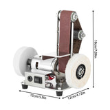 775 moteur Mini ponceuse à bande électrique meuleuse d'établi 304 en acier inoxydable polisseuse de table ponceuse vitesse réglable
