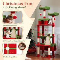Grand arbre et tour pour chats d'intérieur, avec postes à gratter recouvertes de Sisal, hamac spacieux, perchoirs rembourrés et condos, jouets pour chats