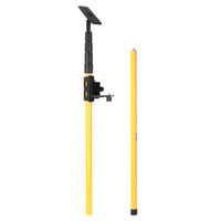 Perche télescopique de 4,2 m max. pour niveau à bulle, en alliage d'aluminium, réglable en hauteur, avec support extensible pour niveau laser 1/4'' et 5/8''.