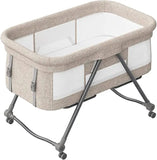 Lit de voyage Baby Grab-and-go avec matelas et roues silencieuses, berceau à bascule convertible, XYT-001