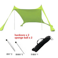 Auvent de plage familial 3x3, tente de plage extérieure pliable, grand abri solaire, tente de camping, tente coupe-vent pour la plage