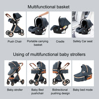 Poussette bébé 3 en 1 poussette légère pour nouveau-nés voyage pliable bébé voitures infantile poussette landau siège auto bébé