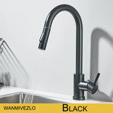 WanmiLizlo-Robinet de cuisine à levier unique, pivotant à 360 °, eau chaude et froide