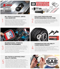 Autel-Capteur MX 433 315 Z successif TPMS MaxiTPMS, Moniteur de pression d'opathie, Testeur, Outils de réparation d'opathie, Scanner pigments, Capteur MX