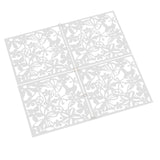 Panneau d'écran en PVC avec papillon, fleur, oiseau, fleurs creuses, 40x40cm, 12 pièces