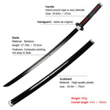 Katana Demon Slayer 41 pouces/104 cm (Tsuyuri Kanao Sanemi Giyuu) en bois bleu, jouet, épée, accessoire de jeu de rôle, personnage, arme