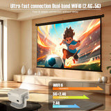Magcubic – projecteur natif 1080P 650ANSI 8K Android14 L018, avec Correction automatique du Keystone, mise au point, Wifi6 BT5.4, film Portable pour l'extérieur