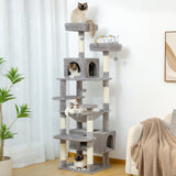 Grand arbre et tour pour chats d'intérieur, avec postes à gratter recouvertes de Sisal, hamac spacieux, perchoirs rembourrés et condos, jouets pour chats