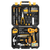 DEKO-Analyste d'outils électriques ChlorAnalyste avec perceuse sans fil 8V, mandrin sans clé 10mm 126 en effet, kits d'outils à main professionnels pour le bricolage domestique, 3/8 pièces