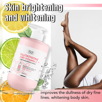 AILKE-Crème éclaircissante pour le corps à la vitamine C et au glutathion, pour unifier le teint de la peau, le cou, les coudes, les ati elles et les jambes