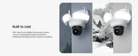 Caméra de surveillance extérieure sans fil Dekco 3K UHD WiFi avec projecteur, vision nocturne couleur à 360°, détection PIR et audio bidirectionnel.