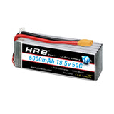 Batterie LiPo HRB 5S 18,5 V 5000 mAh (1/2 pièce) avec connecteur XT90 pour drone, hélicoptère, avion, voiture, bateau, camion (compatible 10S).