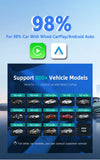 Clé intelligente CarPlay sans fil 2 en 1 Android Auto, compatible 2024, 5G, Wi-Fi, pour iPhone, téléphones Android, Volvo, Mercedes-Benz, MG, Kia.