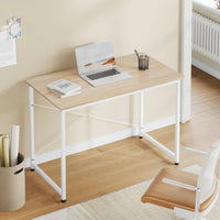 Bureau d'ordinateur WOLTU avec structure en métal, table de travail moderne et spacieuse pour la maison, le bureau ou la chambre. Idéal pour écrire, étudier ou jouer.