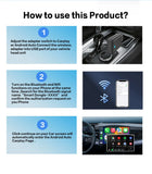 Clé intelligente CarPlay sans fil 2 en 1 Android Auto, compatible 2024, 5G, Wi-Fi, pour iPhone, téléphones Android, Volvo, Mercedes-Benz, MG, Kia.