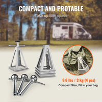 Vérins stabilisateurs SucceBuy pour VR, lot de 4 vérins de mise à niveau en aluminium, capacité de charge de 6 000 lb par vérin, vérins empilables pour VR, caravanes et camping-cars.