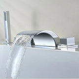 Robinets cascade robinets d'évier de cuisine et de salle de bains, robinet de douche élégant avec pomme de douche en laiton chromé à 5 trous