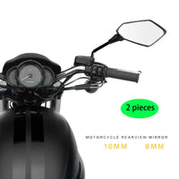 Universel 1 paire 8mm 10mm moto Scooter e-bike poignée barre fin rétroviseurs latéraux électromobile arrière côté convexe miroir