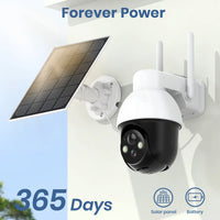 AOSU 3MP PTZ caméra de sécurité solaire batterie intégrée sans fil 2.4Ghz WIFI caméra PIR AI détection 2 voies Audio caméra de vidéosurveillance extérieure