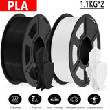 JAYO Filament d'imprimante 3D PETG / PLA / PLA PLUS 1.75mm 2.2 KG 100% matériaux d'impression 3D non toxiques sans bulle pour imprimante 3D