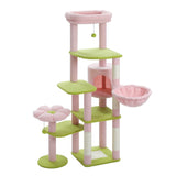 Grand arbre à chat pour grands chats d'intérieur, tour de chat haute pour gros chats avec hamac super grand, arbres grimpant pour chats avec tire à gratter