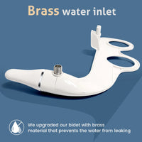 SAMODRA Fixation de bidet ultra mince pour siège de toilette – Double buse, pression d'eau réglable, pulvérisateur de cul non électrique