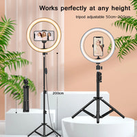 Éclairage de remplissage de photographie LED avec trépied, appareil Photo, cercle de Studio Photo, anneau lumineux pour Selfie, lampe de téléphone, vidéo Youtube