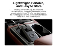 Xiaomi Mijia Compresseur à Air Portatif 2/2D, Gonfleur Pneus Voiture 150PSI (10.5 Bars) avec Lumière LED, 3 Embouts de Gonflage, Electrique Pompe pour Vélo, Moto, Balle