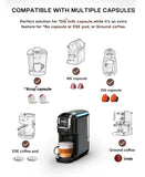 HiBREW Machine à café à capsules multiples, chaud/froid Dolce Gusto lait Nespresso Capsule ESE Pod café moulu cafétéria 20Bar 5 en 1