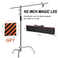 SH-Support d'éclairage RapDuty C en acier inoxydable, support de photographie, bras de maintien, 260cm, 107cm, recommandé Max, liquimanquer, un cadeau