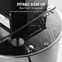VEVOR Extracteur de Miel Électrique 4/8 Cadres Centrifugeuse Séparateur Miel 140 W Inox avec Couvercle Taille du Nid d'Abeilles Adaptée Profond 48x23 cm Moyen 48x16 cm Hauteur Réglable pour Apiculture