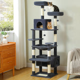 Grand arbre et tour pour chats d'intérieur, avec postes à gratter recouvertes de Sisal, hamac spacieux, perchoirs rembourrés et condos, jouets pour chats