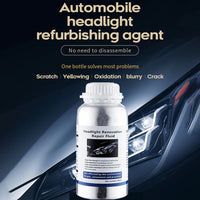 Kit de polissage de rénovation de phares de voiture, Kit de polissage chimique de phares, outil de soins automobiles, ensemble d'outils de voiture en polymère liquide de 800ML