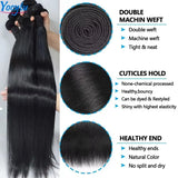 YOCYTU 20 20 20 Pouces Tissage Cheveux Humains 1/3/4 PCS Lot de Tissage Cheveux Humain 12A Tissage Naturel Brésilien Haut Qualité Meche Tissage Humain Hair Raw Hair Bundles 100% Human Hair Livraison 3 Jours France