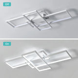 Plafonnier LED, plafonnier de salon rectangulaire 54W, plafonnier blanc froid 6500K, grand plafonnier LED