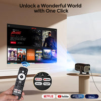 ISinbox-HY320AA NTV Netflix sèche sous licence Android 13, budgétaire avec 1080P 320ANSI Prime Video promettant WiFi BT5.3 HDMI