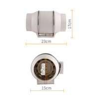 Ø100 150mm 200mm ventilateur de conduit, ventilateurs d'extraction de Ventilation, Ventilation de ventilateur d'extraction de salle de bains pour conduit de cuisine, évents, salle de bains