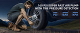 Démarreur de voiture avec compresseur d'air 26800mA/21800mAh, batterie externe, gonfleur de pneus numérique 12V