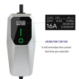 Boîtier de Chargement Électrique pour Voiture, 10 Mètres 4 Mètres, 1 Phase EVSE, Câble Mode 2, 6A-16A