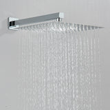 Ensemble de douche à chaud chromé, inverseur en laiton mélangé, robinet de centre commercial, tête de 8 à 16 ", montage mural, commande de boîte encastrée, 2/3 voies