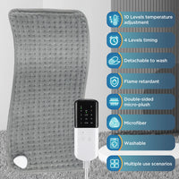 Tapis de massage chauffant pour les pieds, thérapie infrarouge, massage du dos et de la nuque, couverture électrique, coussin thermique en pierre de jade naturelle pour soulager la douleur