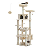 Grand arbre et tour pour chats d'intérieur, avec postes à gratter recouvertes de Sisal, hamac spacieux, perchoirs rembourrés et condos, jouets pour chats
