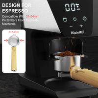 BioloMix Moulin à café électrique à meule automatique, avec 30 vitesses pour moudre l'espresso et le café américain, avec anneau magnétique
