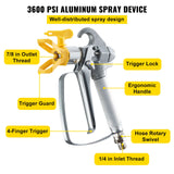 Kit de tuyau de pulvérisation de peinture sans air SucceBuy : tube en fibre haute pression de 15 m (50 pi) et 248 bars (3 600 psi), perche de 20 cm (8 po) avec buse 517 et protection de buse.